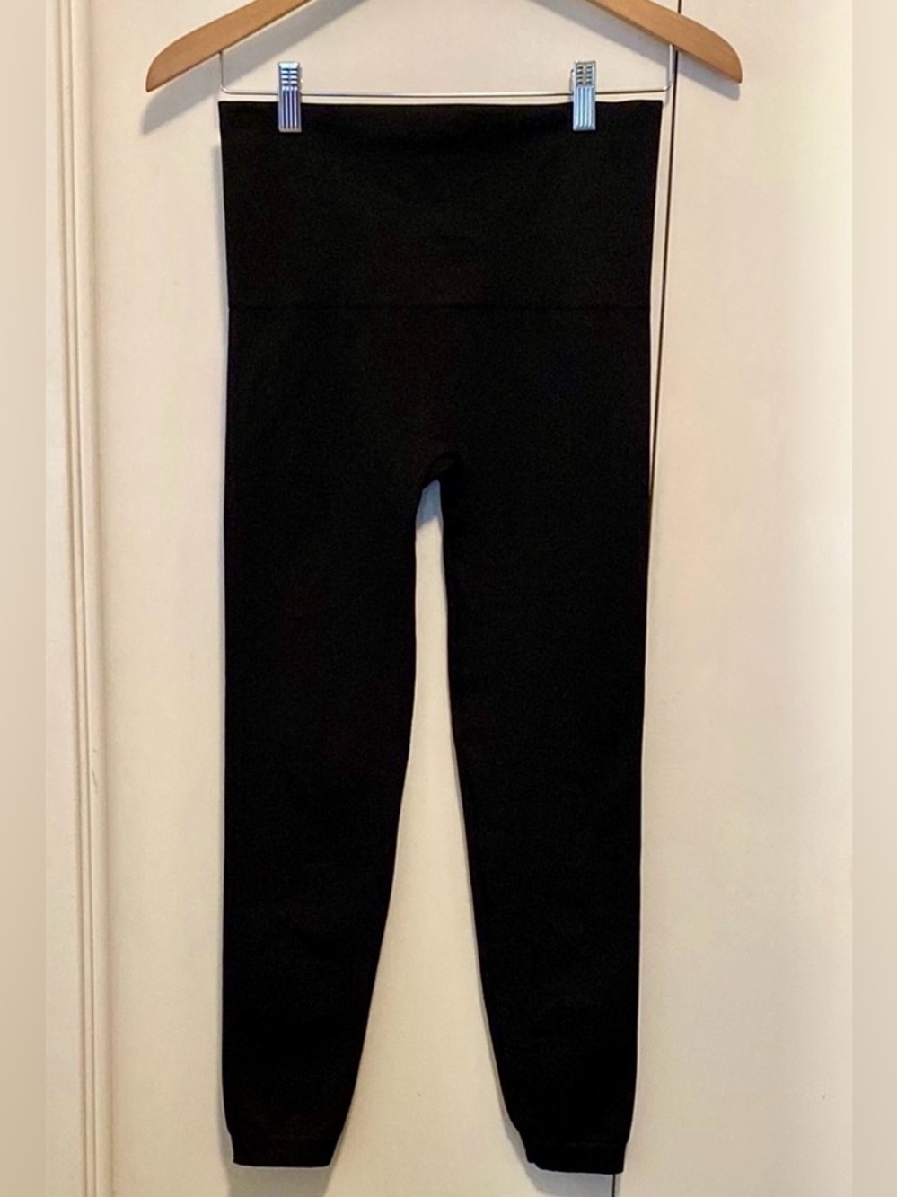 SPANX Black Leggings Stretchy Full-Length Large